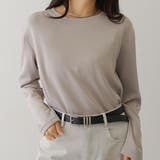 ソリッドカラー クルーネック 長袖 | レースレディース  | 詳細画像1 