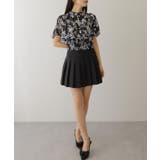 スタンドカラー 花柄 プリーツ | レースレディース  | 詳細画像5 