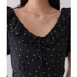 ドット柄 フリル パフスリーブ | レースレディース  | 詳細画像11 