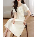 変形ドット ラインストーン パフスリーブ | レースレディース  | 詳細画像13 