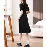 変形ドット ラインストーン パフスリーブ | レースレディース  | 詳細画像7 