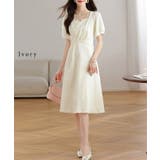 変形ドット ラインストーン パフスリーブ | レースレディース  | 詳細画像9 