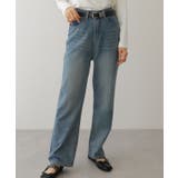 配色 ウォッシュ加工 ハイウエスト | レースレディース  | 詳細画像7 