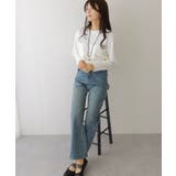 配色 ウォッシュ加工 ハイウエスト | レースレディース  | 詳細画像8 