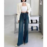 ウォッシュ加工 ハイウエスト ウエストリボン | レースレディース | 詳細画像5