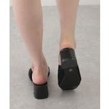 メッシュ編み オープントゥ チャンキーヒール | レースレディース  | 詳細画像5 