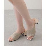 メッシュ編み オープントゥ チャンキーヒール | レースレディース  | 詳細画像9 