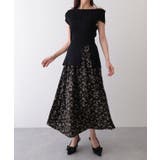 小花柄 ギャザー ロング | レースレディース  | 詳細画像8 