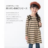 肩リボン長袖ワンピース 子供服 キッズ | devirock | 詳細画像3 