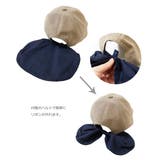 UVカット ネックカバーリボンキャップ 子供服 キッズ 女の子 帽子 | devirock | 詳細画像4 