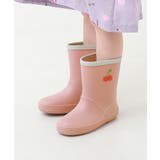 004-ピンク | 配色モチーフ レインブーツ 子供服 | devirock
