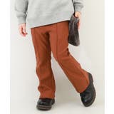 テラコッタ | 裏起毛 ピンタックフレアパンツ 子供服 キッズ 女の子 ボトムス ロングパンツ | devirock