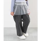 003-ブラック | ハイウエスト カットアウトデニム 子供服 | devirock