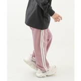 ダスティピンク | サイドライン ワイドパンツ 子供服 | devirock