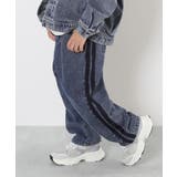 ケミカルネイビー | サイドライン デニムパンツ 子供服 | devirock