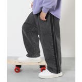 ケミカルブラック | サイドライン デニムパンツ 子供服 | devirock