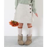 Lグレー | ラップスカート風 コーデュロイパンツ 子供服 | devirock