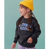 003-フラワー-スミクロ | ガールズ BOXシルエット トレーナー | devirock