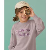 004-フラワー-Gラベンダー | ガールズ BOXシルエット トレーナー | devirock