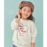 005-ハート-オートミール | ガールズ BOXシルエット トレーナー | devirock