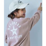011-スター-Gラベンダー | BOXシルエット プリント トレーナーデビラボ | devirock