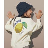 007-レモン-オフホワイト | プリント 裏起毛 BIGシルエットトレーナー | devirock