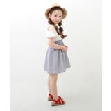 003-ホワイト-ストライプ | オフショル ドッキングワンピース 子供服 | devirock