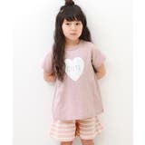 003-ハート-ピンク | ガールズ半袖パジャマ 子供服 キッズ | devirock