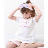 007-ロゴ-ホワイト | ガールズ半袖パジャマ 子供服 キッズ | devirock