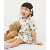 009-クマ-オートミール | ガールズ半袖パジャマ 子供服 キッズ | devirock