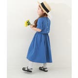 004-ブルー | バックスリットロングワンピース 子供服 キッズ | devirock