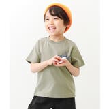 003-星-Lカーキ | 名札穴あかない 半袖Tシャツ 子供服 | devirock