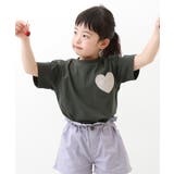 006-ハート-スミクロ | 名札穴あかない 半袖Tシャツ 子供服 | devirock
