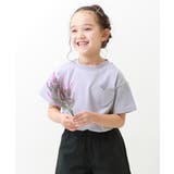 008-ハート-Dバイオレット | 名札穴あかない 半袖Tシャツ 子供服 | devirock