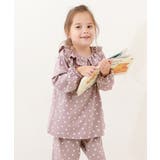 003-ハート-Gラベンダー | どっちも前 フリルパジャマ 子供服 | devirock