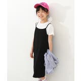 ブラック | リブキャミワンピース 子供服 キッズ | devirock