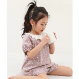 003-ハート-Gラベンダー | 綿100% どっちも前 フリル半袖パジャマ | devirock