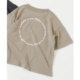 030-サークル-Dグレージュ | デビラボ BIGシルエット プリント半袖Tシャツ | devirock