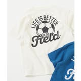 015-サッカー-オフホワイト | デビラボ BOXシルエット プリント半袖Tシャツ | devirock