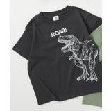 023-恐竜-スミクロ | デビラボ BOXシルエット プリント半袖Tシャツ | devirock