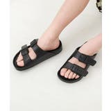 ブラック | ツーバンドサンダル 子供服 キッズ 男の子 女の子 シューズ サンダル 靴 | devirock