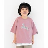 001-ピンク-シマウマ | なつこさんコラボ防汚 半袖Tシャツ 子供服 | devirock
