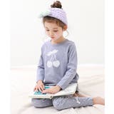 010-チェリー2-Gブルー | 綿100％ ガールズ くしゅっと裾リボン | devirock