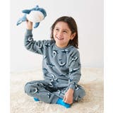 005-サメ-Dサックス | ボーイズ もこもこフリース パジャマ | devirock