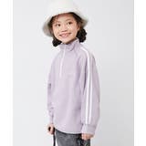 007-ライン-Dバイオレット | エアリーフリース ハーフジップ プルオーバー | devirock