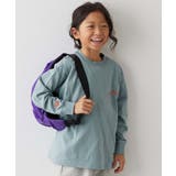 021-ロゴ-ダスティブルー | 綿100% お洗濯してもよれにくい ビッグシルエット袖リブワンポイント刺繍アソー… | devirock