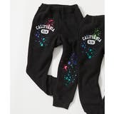 003-ペイント-ブラック | デビラボ プリント 裏起毛パンツ | devirock