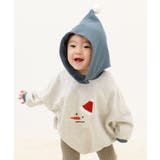 003-雪だるま-ブルーグレー | クリスマス スウェットロンパース 子供服 | devirock