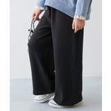 ブラック | ふっくらホイップ あったか 裏起毛リブパンツ | devirock