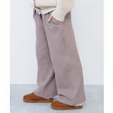 ピンクグレージュ | ふっくらホイップ あったか 裏起毛リブパンツ | devirock